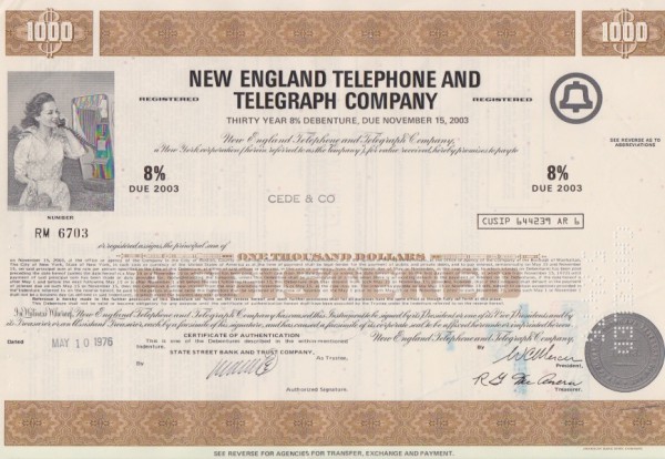 8x New England Telephone & Telegraph Company