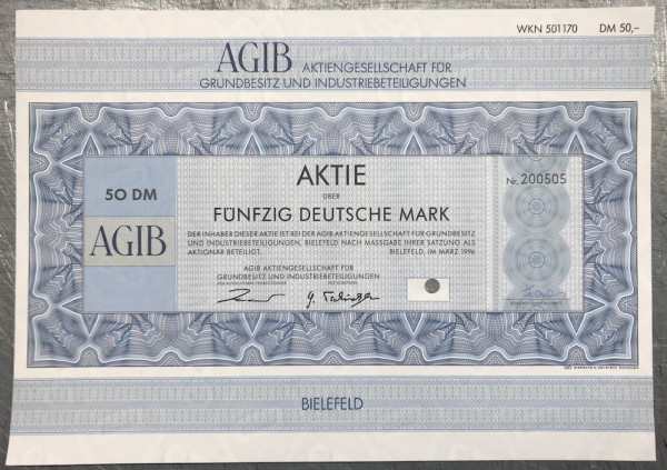 50x AGIB - 50 Deutsche Mark - 03/1996