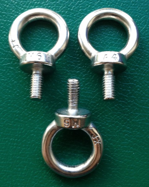 3 Ringschrauben M6x13mm - V4A Edelstahl - ähnlich DIN 580