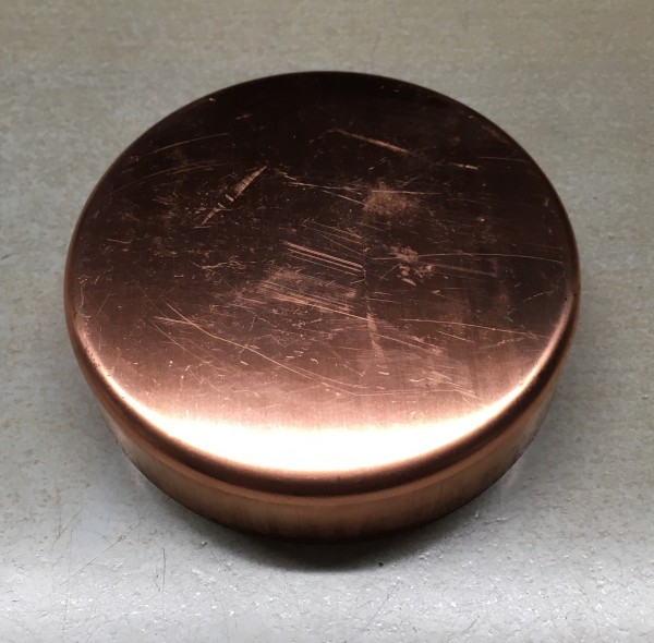 Kupfer Pfostenkappe / Schale 80 mm glatt