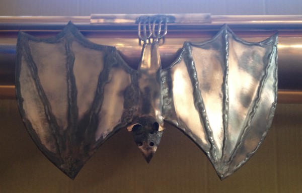 Kupfer Dachrinnenschmuck - Fledermaus