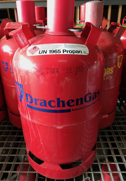 Propan-Gas 11 kg im Tausch gegen Drachen-Gas Leerflasche