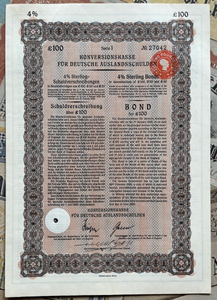 50x Konversionskasse - 100 Pfund Sterling I - 01.06.1935