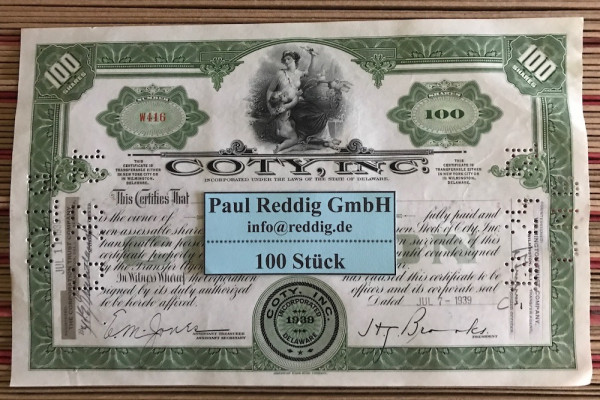 100x Coty Inc. (100 Shares) 1930er