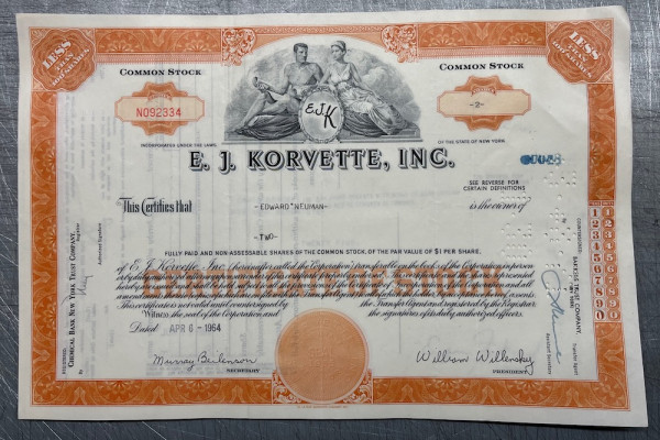 100x Natco Corporation (<100 Shares) 1950er