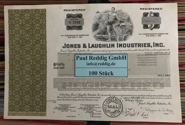 100x Jones & Laughlin Industries Inc. (diverse Dollar)