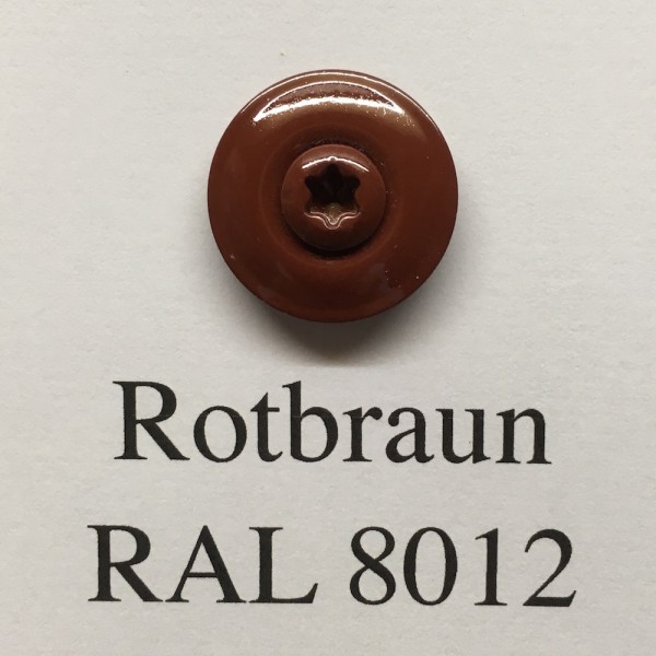 100 Spenglerschrauben rotbraun 4,5 x 35 mm (RAL 8012)