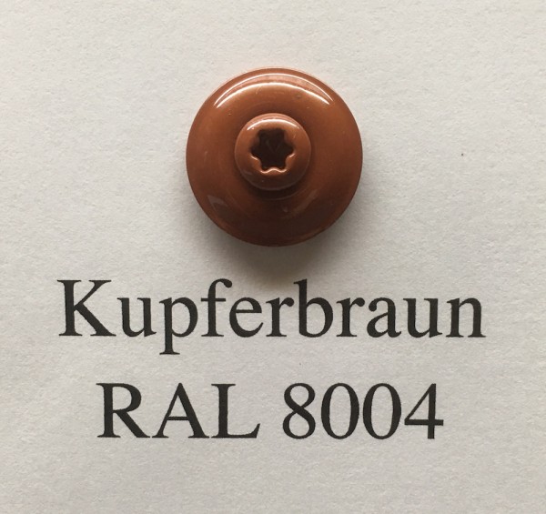 50 Spenglerschrauben kupferbraun 4,5 x 35 mm (RAL 8004)