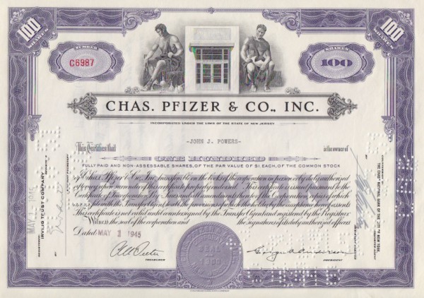 10x Chas. Pfizer & Co. Inc. (Viagra)