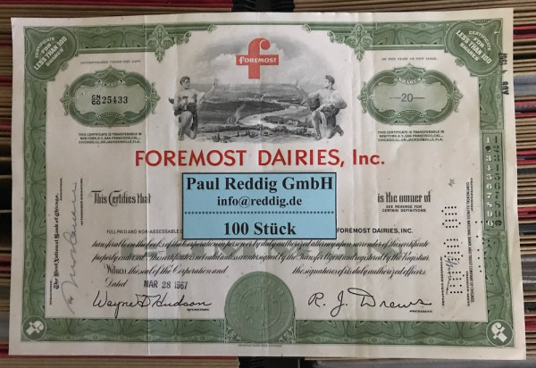 100x Foremost Dairies Inc. (<100 Shares)