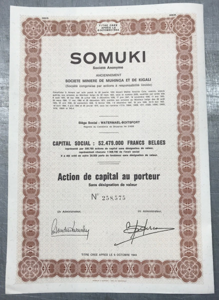 20x SOMUKI Société Anonyme 1974