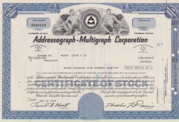 20x Addressograph-Multigraph Corporation
