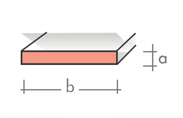 Flachstange 40x2 mm 1000 mm pressblank