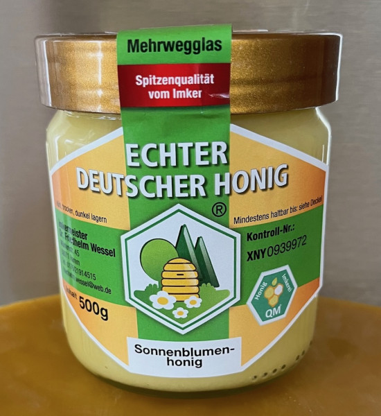 Sonnenblumenhonig * Imkermeister Dr. Wessel * 500g