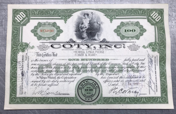 100x Coty Inc. (100 Shares) 1940er