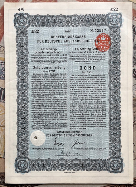 50x Konversionskasse - 20 Pfund Sterling I - 01.06.1935