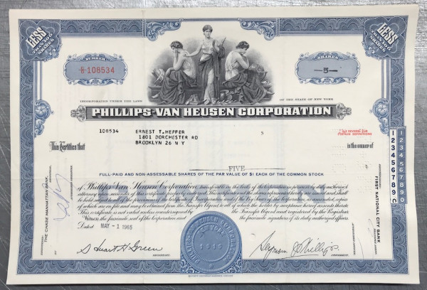 100x Phillips-van Heusen Corporation (&lt;100 Shares) 1960er