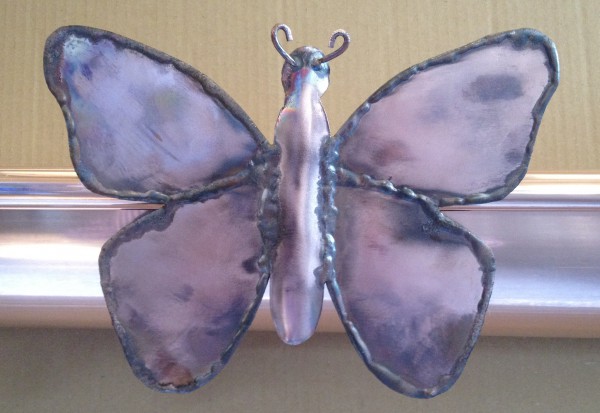 Kupfer Dachrinnenschmuck - Schmetterling