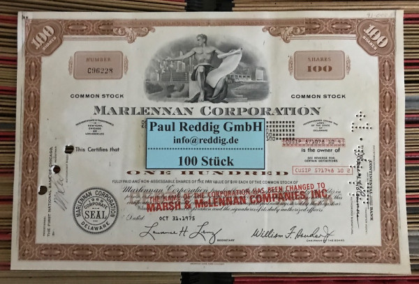 100x Marlennan Corporation - Aufdruck Marsh... (100 Shares)