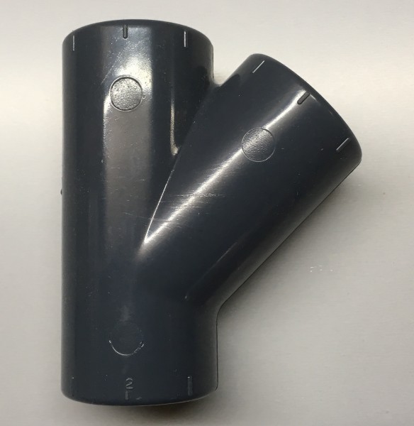 PVC Y-Stück 25mm 45° 3fach Klebemuffe