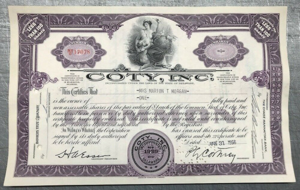 100x Coty Inc. (<100 Shares) 1950er